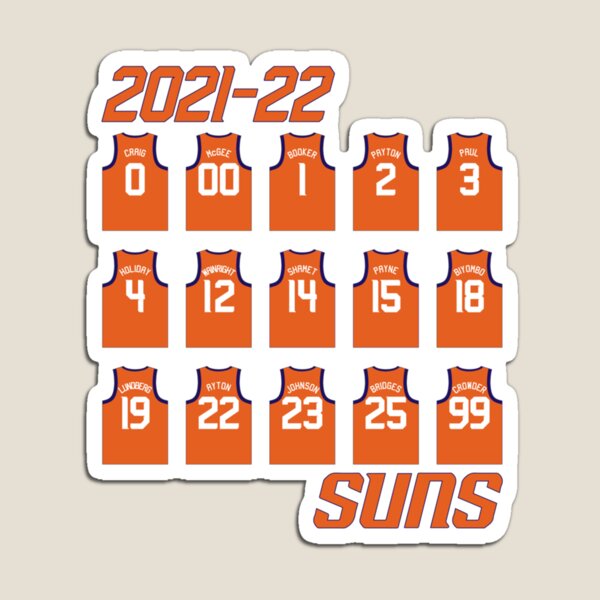 2021-22 Phoenix Suns Roster - Orange Jersey Essential T-Shirt for Sale by  SunsJAMSession