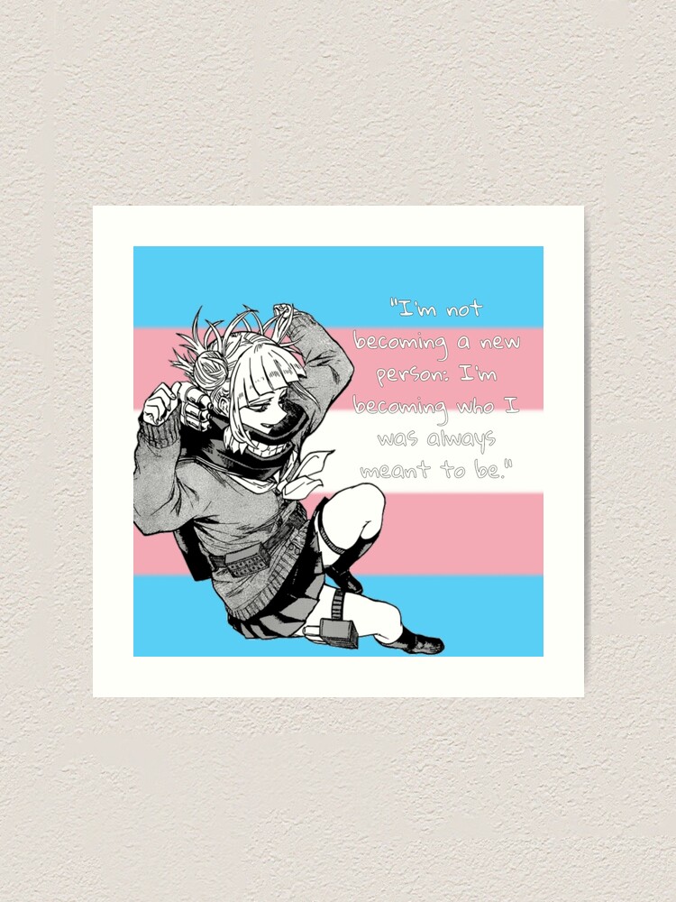 My Hero Academia Toga Himiko Transgender Pride Flag Art Print For Sale By Queerwriter Redbubble