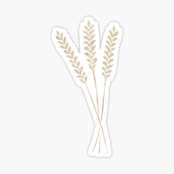 retro cartoon wheat Sticker