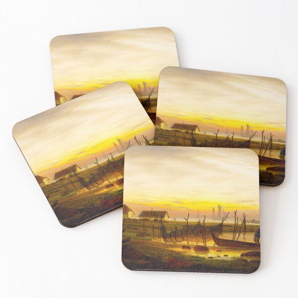 Item preview, HD CASPAR DAVID FRIEDRICH - Coastline in the evening light 1816 - 1818 designed and sold by Go Logo Designs.