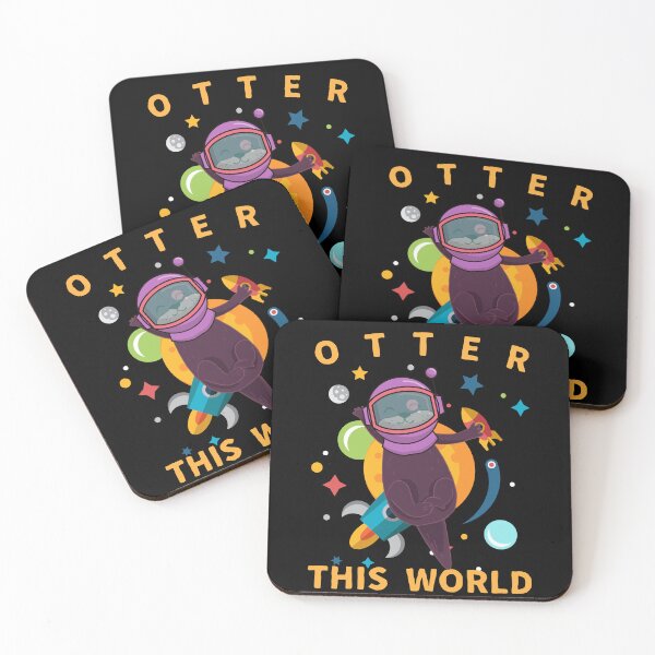 Item preview, Otter This World/ Otter In Outer Space / Cute Otter Pun designed and sold by Designs By YL.