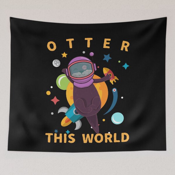 Item preview, Otter This World/ Otter In Outer Space / Cute Otter Pun designed and sold by Designs By YL.