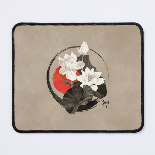 Item preview, White Lotus Enso Zen Circle  designed and sold by k9printart.