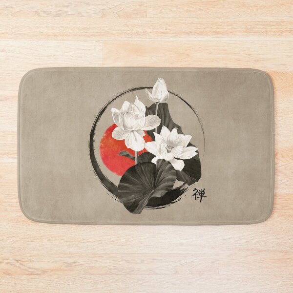 Item preview, White Lotus Enso Zen Circle  designed and sold by k9printart.