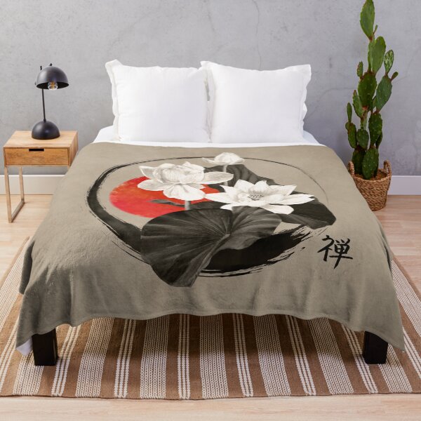 Item preview, White Lotus Enso Zen Circle  designed and sold by k9printart.