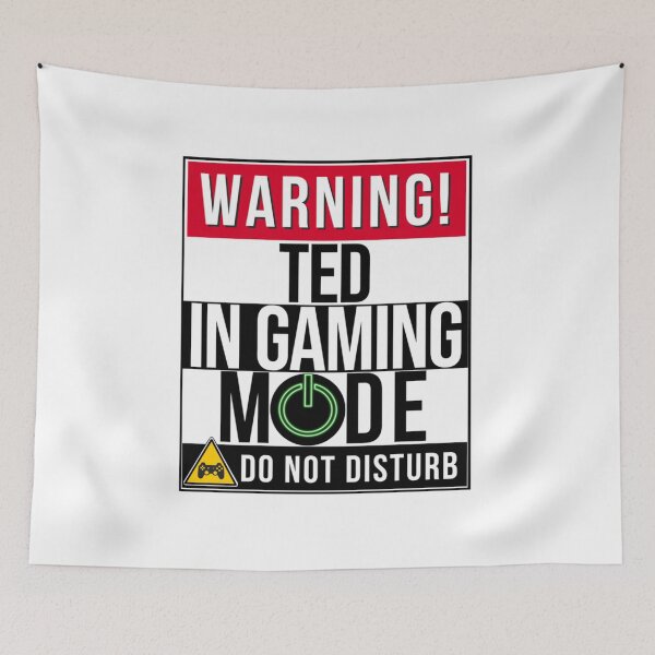 Item preview, Warning Ted In Gaming Mode - Funny Gamer designed and sold by ShannonColeman7.