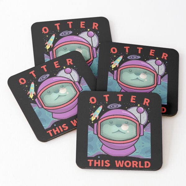 Item preview, Otter This World/ Otter In Space / Cute Otter Pun designed and sold by Designs By YL.
