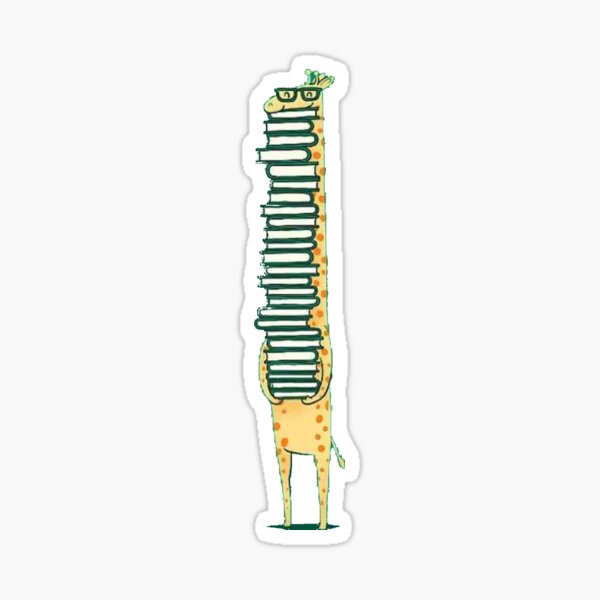 Bookish Giraffe Sticker