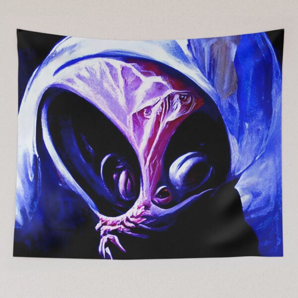 Item preview, Hooded Alien - AI Generated designed and sold by Skootaloo.