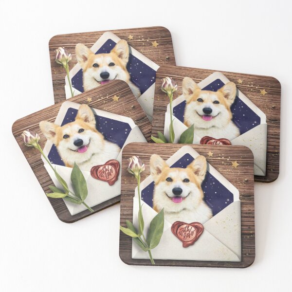 Item preview, Newton the Corgi Dog Vintage Love Card designed and sold by orionlodubyal.