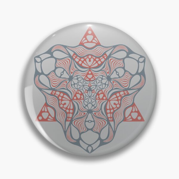 Item preview, Sacred Geometry Face Magic Mushroom Mandala designed and sold by LiquidGeometry.
