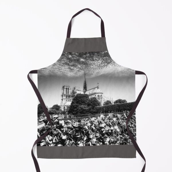 Item preview, Notre Dame de Paris & Love Lock Bridge Black And White designed and sold by Paul Thompson Photography.