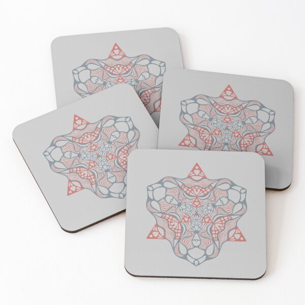 Item preview, Sacred Geometry Face Magic Mushroom Mandala designed and sold by LiquidGeometry.
