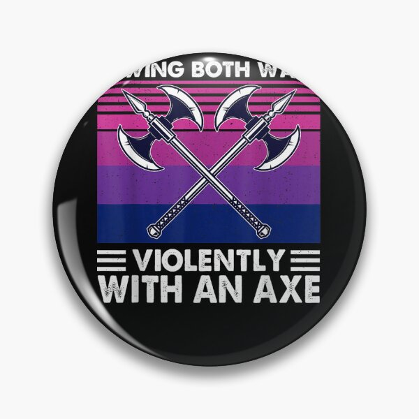 Item preview, I Swing Both Ways Violently With An Axe Bisexual Flag designed and sold by katieschunk.