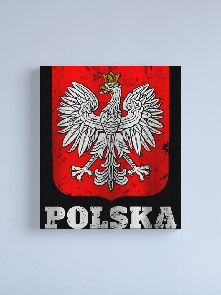 Poland Flag Polska White Eagle Polish Pride Canvas Print by Fresh Dressed  Tees