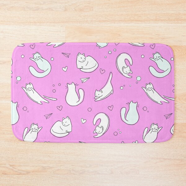 Item preview, Cute Cats Doodle Seamless Pattern with a Pink Background designed and sold by quinellie.