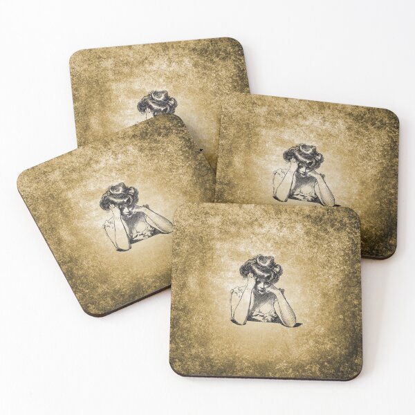 Item preview, Vintage Portrait of a Young Woman on Vintage Background designed and sold by HiddenPuppets.