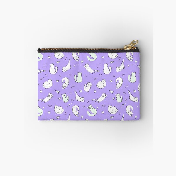 Item preview, Cute Cats Doodle Seamless Pattern with a Purple Background designed and sold by quinellie.