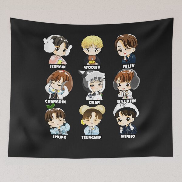 Item preview, Kpop stray kids chibi all members classic t shirt designed and sold by arniegie4200.