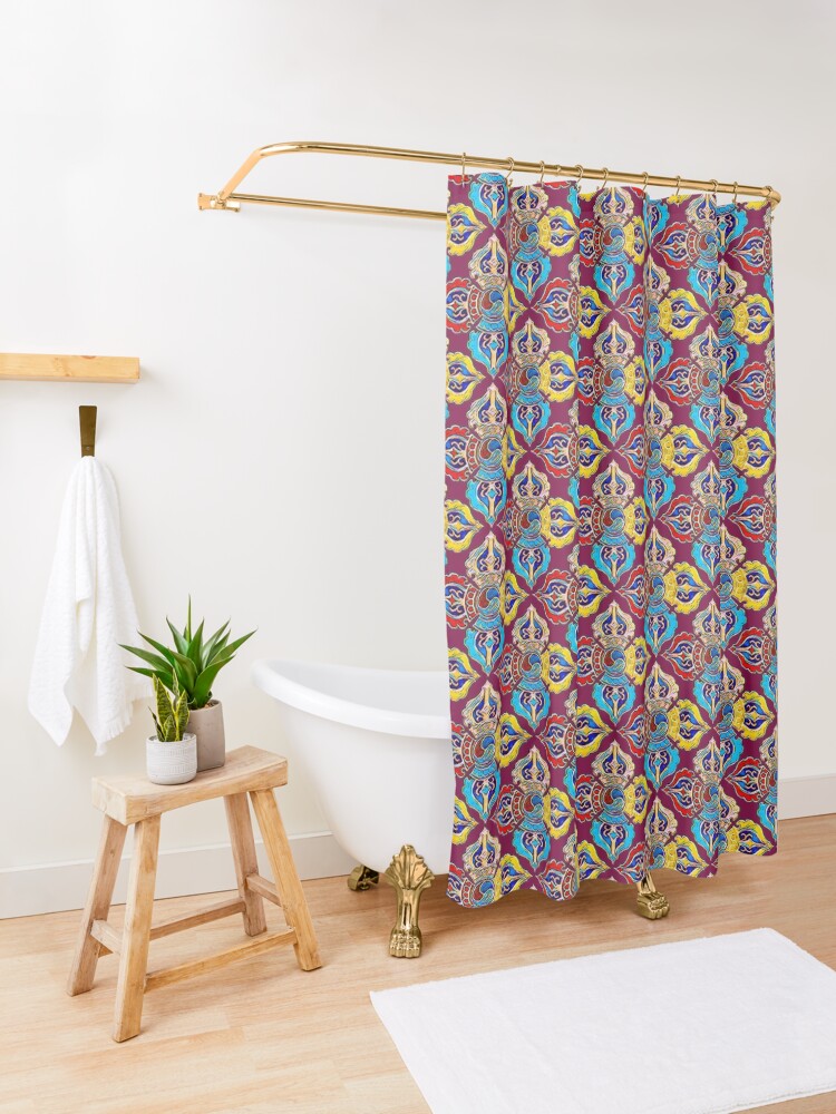 Alternate view of DOUBLE DORJE Shower Curtain