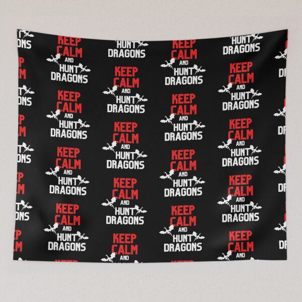 Item preview, Keep Calm and Hunt Dragons Cool Silhouette Design designed and sold by CreativNode.