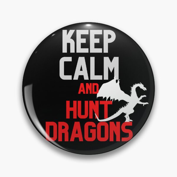 Item preview, Keep Calm and Hunt Dragons Silhouette Design designed and sold by CreativNode.