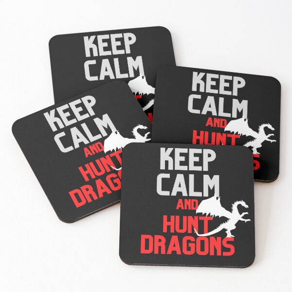 Item preview, Keep Calm and Hunt Dragons Silhouette Design designed and sold by CreativNode.