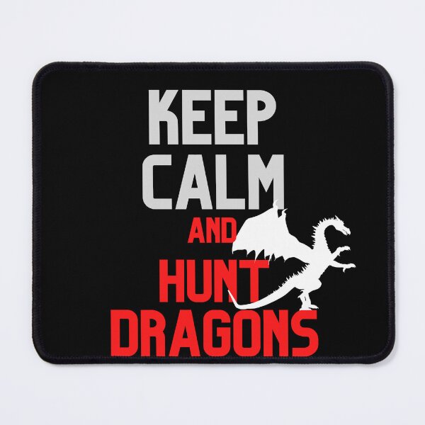 Item preview, Keep Calm and Hunt Dragons Silhouette Design designed and sold by CreativNode.