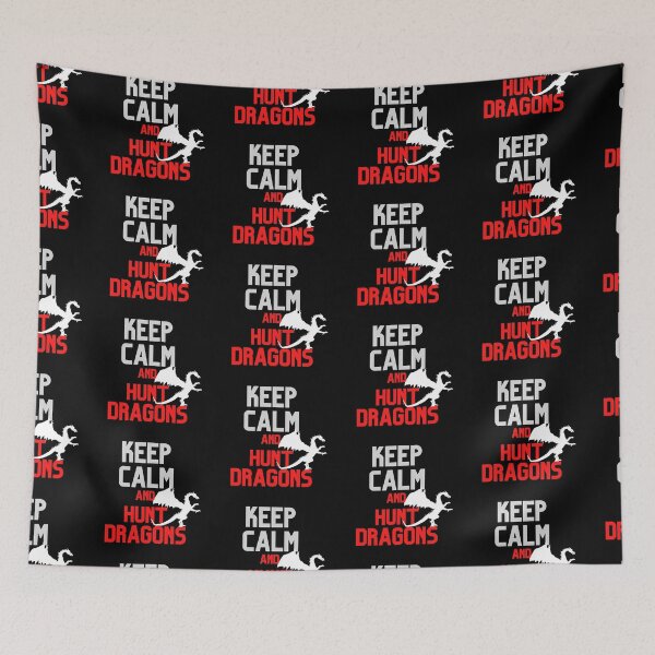 Item preview, Keep Calm and Hunt Dragons Silhouette Design designed and sold by CreativNode.