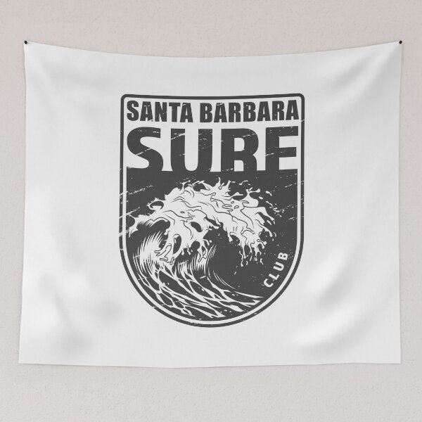 Item preview, Santa Barbara Surf Club California Emblem designed and sold by KrisSidDesigns.