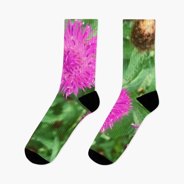 Item preview, Bee Wasp With Purple Thistle Nature Photo Design designed and sold by TacoRose.