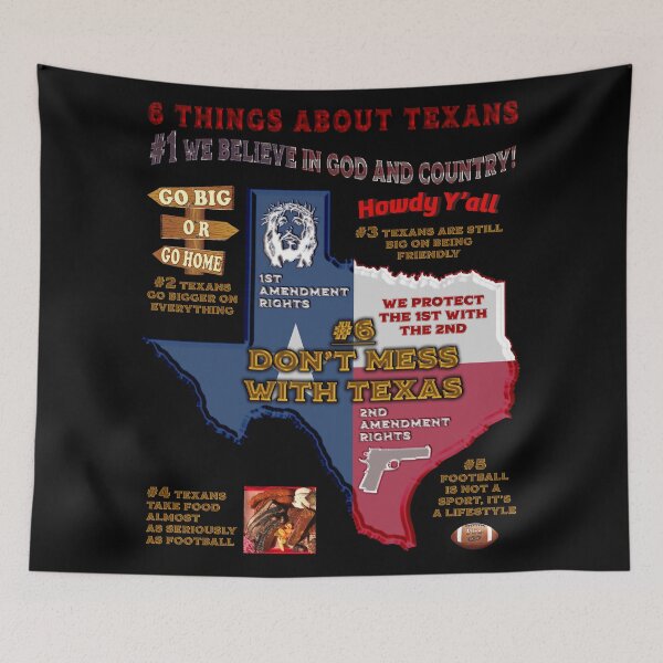 Item preview, 6 Things About Texans designed and sold by DonaldsGraphics.