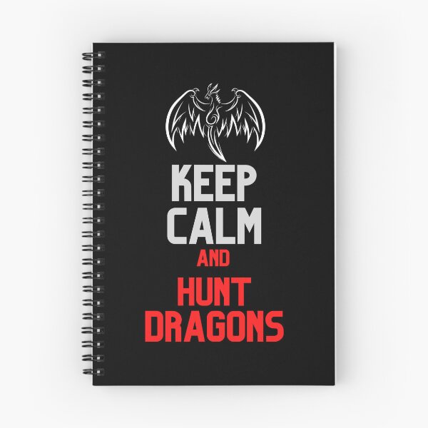 Item preview, Keep Calm and Hunt Dragons Flying Silhouette Design designed and sold by CreativNode.