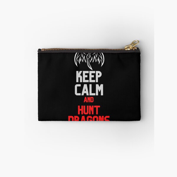 Item preview, Keep Calm and Hunt Dragons Flying Silhouette Design designed and sold by CreativNode.