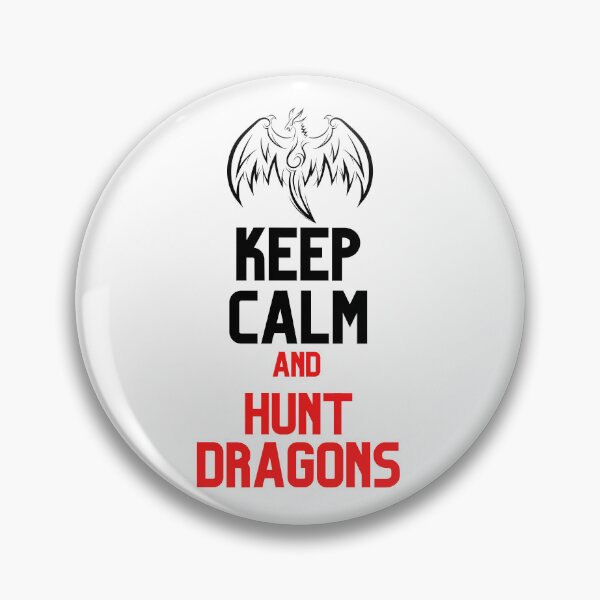 Item preview, Keep Calm and Hunt Dragons Rising Silhouette Design designed and sold by CreativNode.