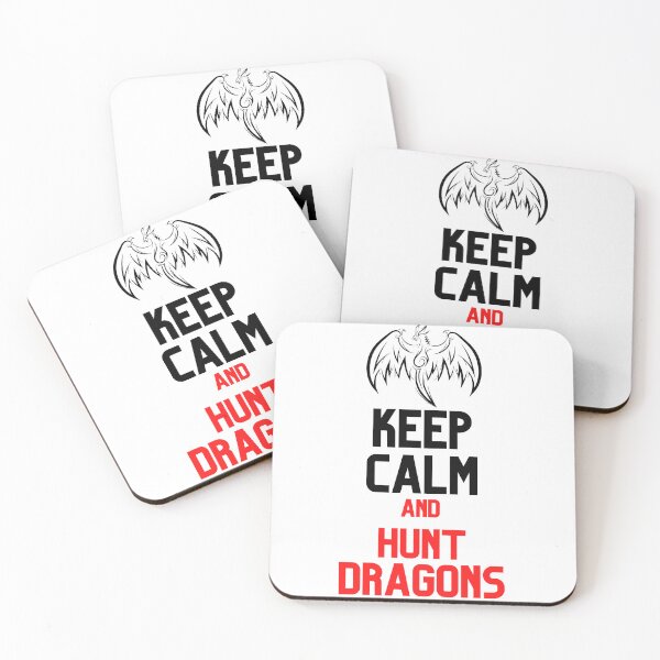Item preview, Keep Calm and Hunt Dragons Rising Silhouette Design designed and sold by CreativNode.