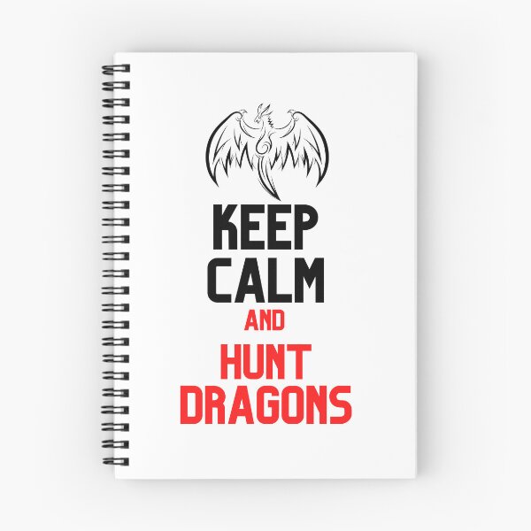 Item preview, Keep Calm and Hunt Dragons Rising Silhouette Design designed and sold by CreativNode.