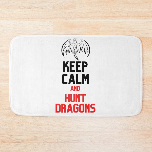 Item preview, Keep Calm and Hunt Dragons Rising Silhouette Design designed and sold by CreativNode.