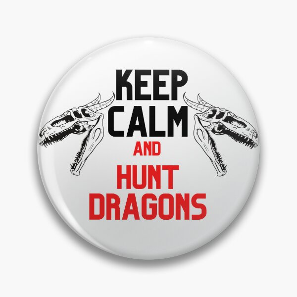 Item preview, Keep Calm and Hunt Dragons Horned Skull Design designed and sold by CreativNode.