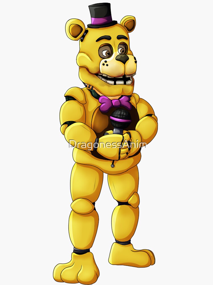 Freddy Fazbear Sticker for Sale by DragonessAnim