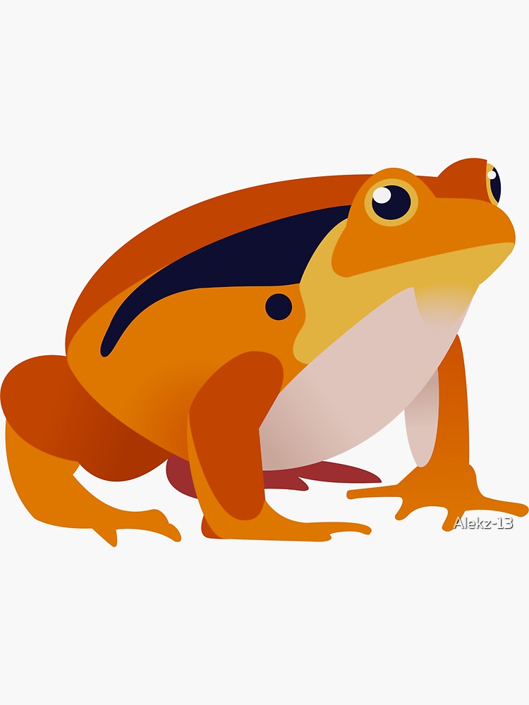 "Tomato Frog" Sticker by Alekz13 Redbubble