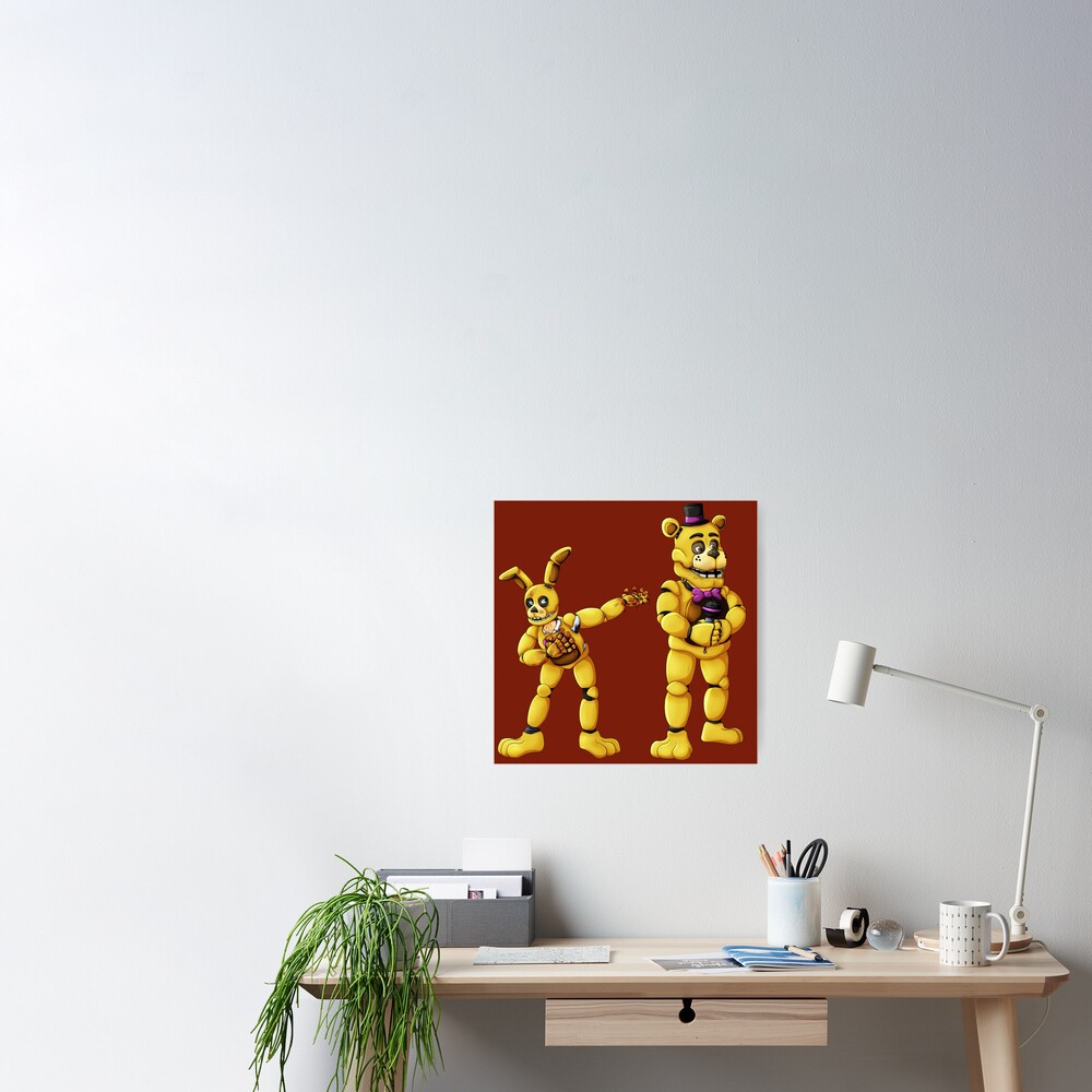 William Afton & Henry Emily, Spring Bonnie & Fredbear Poster for Sale by  DragonessAnim