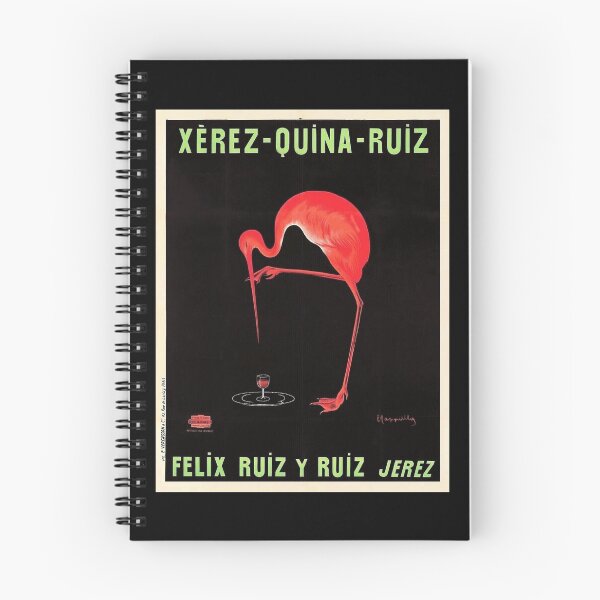 Item preview, Rare Aperitif orange flamingo Xérez-Quina-Ruiz 1905 liquor alcoholic beverage vintage poster in light green designed and sold by Jéanpaul  Ferro.