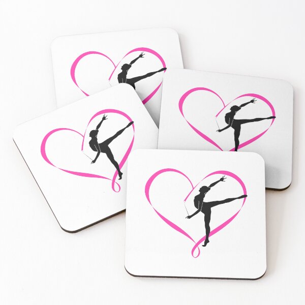Item preview, Gymnastics Gymnast Heart Ribbon Love designed and sold by levintere.