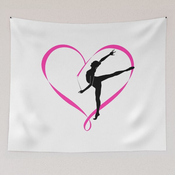 Item preview, Gymnastics Gymnast Heart Ribbon Love designed and sold by levintere.