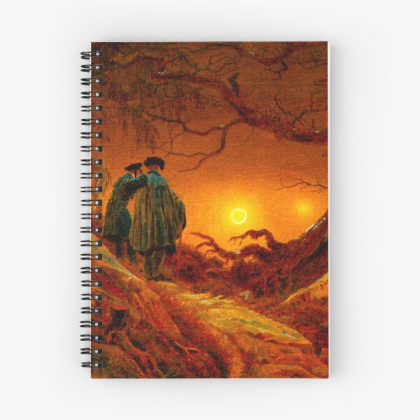 Artikelvorschau, HD CASPAR DAVID FRIEDRICH - Zwei Männer in Betrachtung des Mondes 1819 - 1820 entworfen und verkauft von Go Logo Designs.