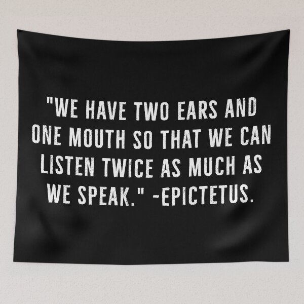 Item preview, Two Ears, One Mouth - Seneca designed and sold by PhilosophyWear.