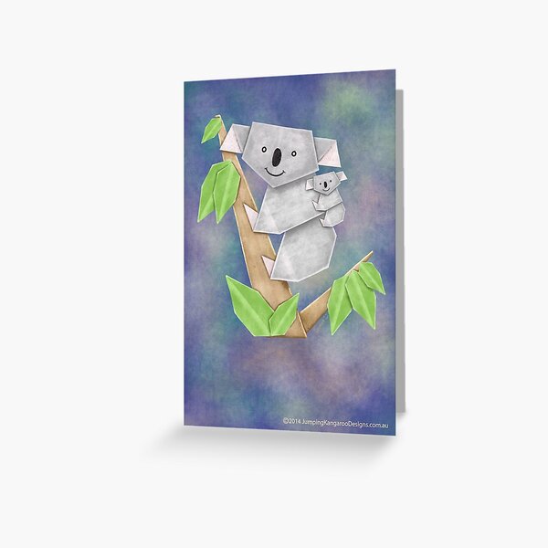 Item preview, Cuddly Koala with cute Baby Origami designed and sold by JumpingKangaroo.