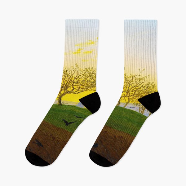 Item preview, HD CASPAR DAVID FRIEDRICH - Hill and Ploughed Field near Dresden 1824 designed and sold by Go Logo Designs.