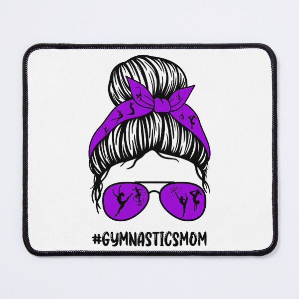 Item preview, Gymnastics Mom Messy Bun Hair glasses Proud Mom designed and sold by levintere.